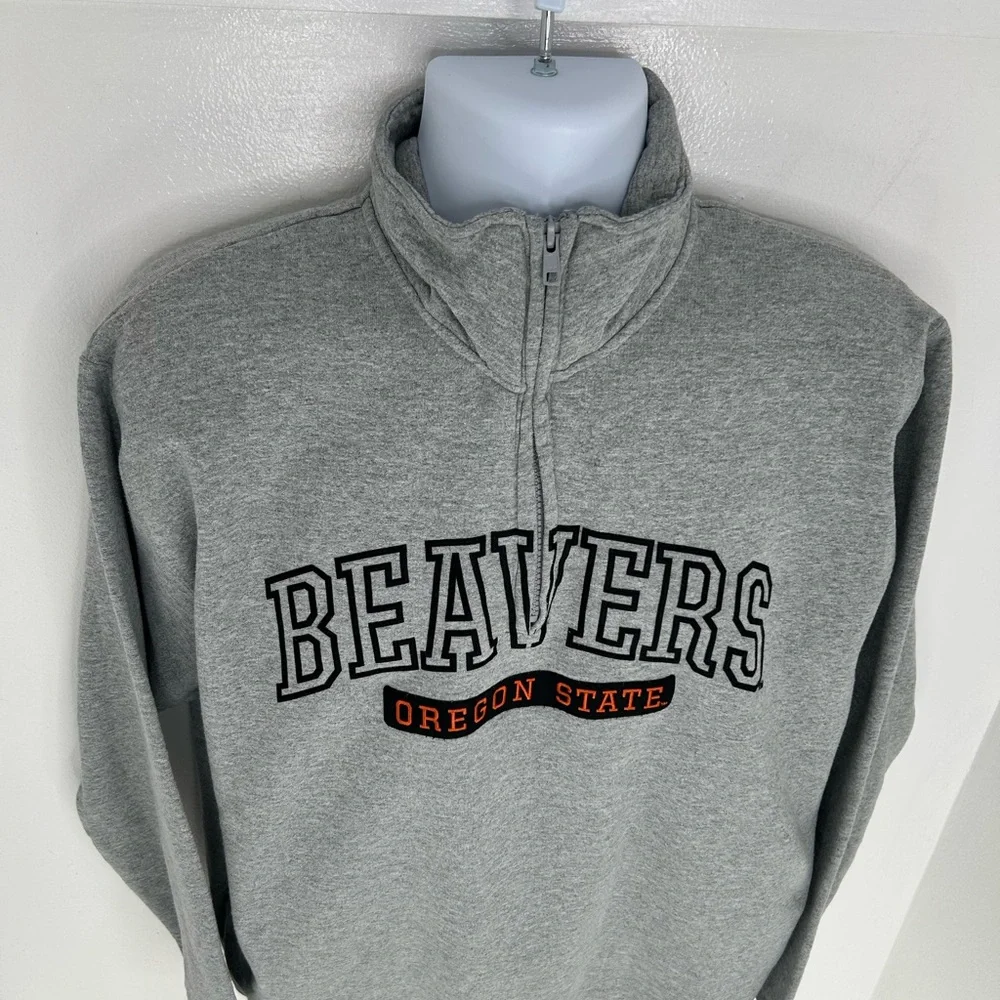 Oregon State Beavers Champion‎ 1/4 Zip Sweatshirt Pullover Size Large Collegiate